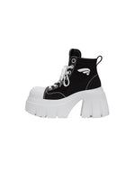 Platform Canvas Short Boots