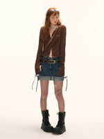 Striped Multi-Button Knit Cardigan
