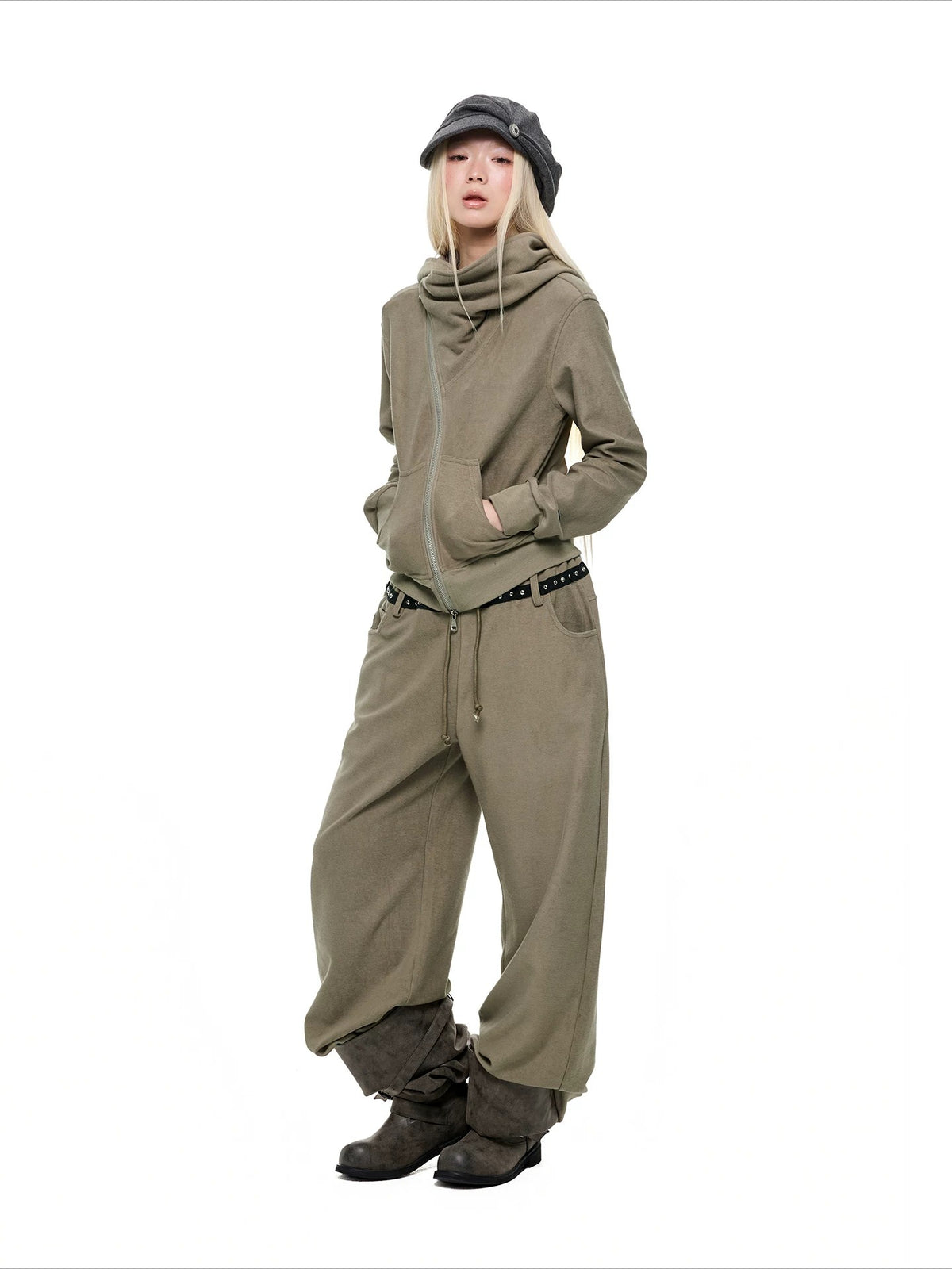 Hooded Fleece Sweatshirt &amp; Pants Set