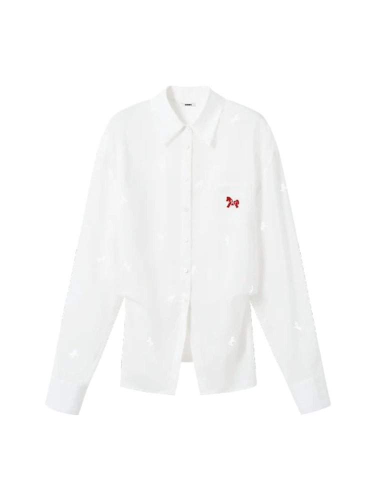 White Pony Tie Shirt