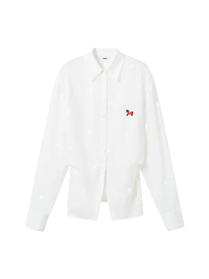White Pony Tie Shirt