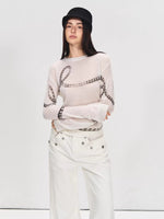Mohair Wool Layered Knit Sweater