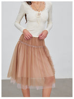 Lace Tie Knit Top
