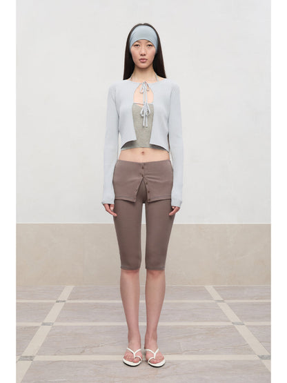 Spun Long-Sleeve Knit Cardigan