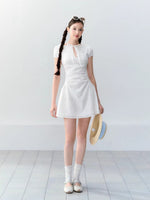 Embroidered Bow Dress
