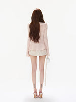 Sweet Knit Hollow Ruffle Cami Set