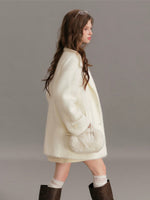 Faux Mink Relaxed Lapel Coat