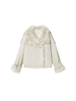 Eco Fur Leopard PU Padded Parka