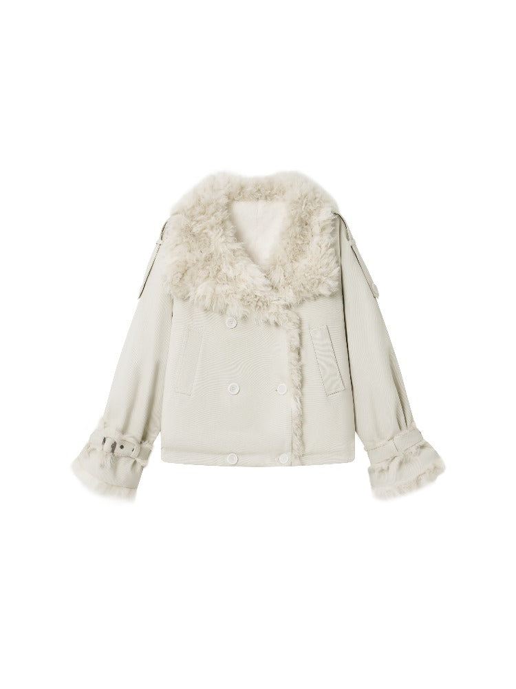 Eco Fur Leopard PU Padded Parka