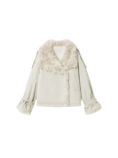 Eco Fur Leopard PU Padded Parka