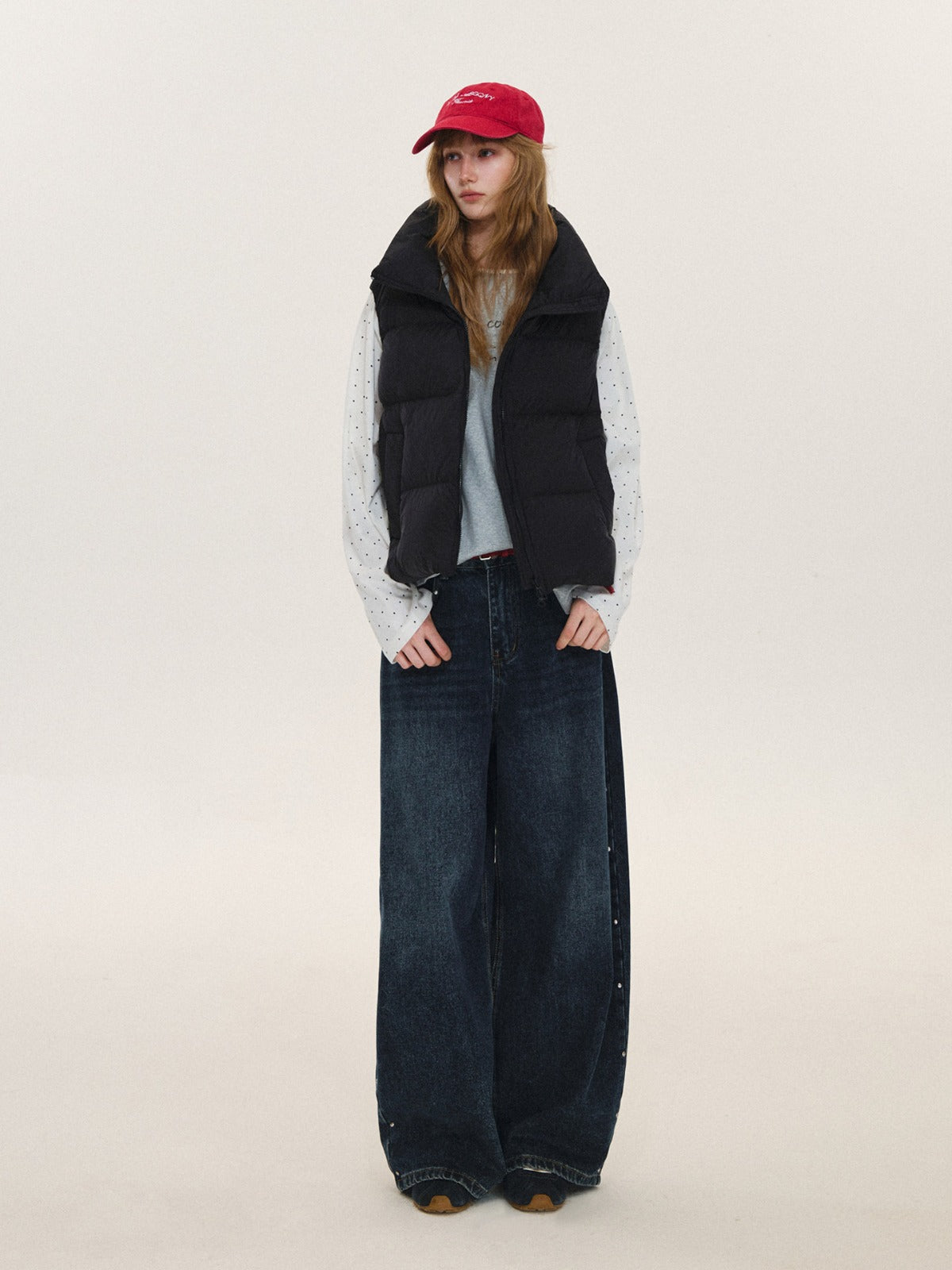 Stand Collar Quilted Down Vest