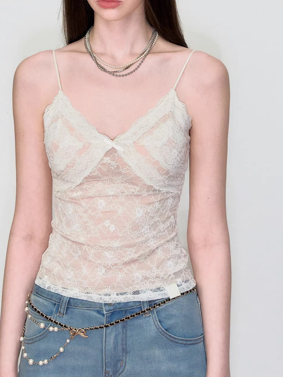 Lace Bow Cami Top