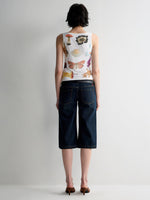 Lyocell Fun Print Short Sleeveless Tank Top
