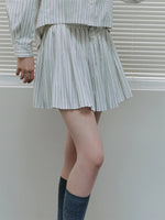 Striped Loose Shirt & Skirt Set