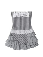 Striped Rhinestone Ruffle Dress