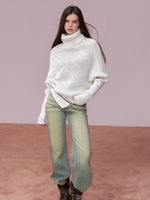 Oversized Cowl Neck Cape Sweater