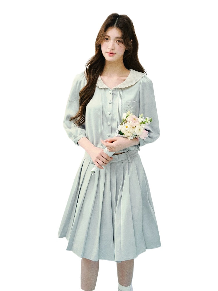 Mint Green Sailor Top Set