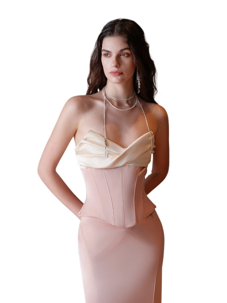 Fitted Mermaid Style Half Skirt & Top Set