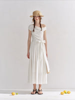 Lace Cowl-Neck Maxi Dress