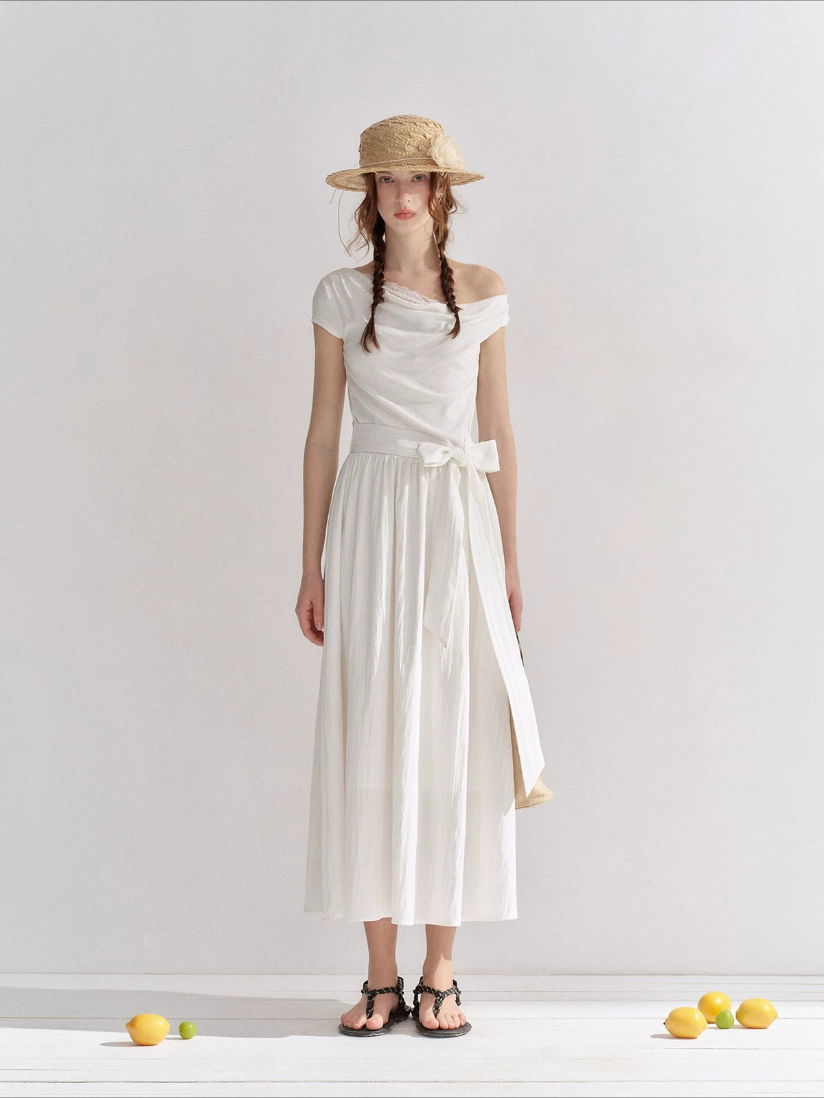 Lace Cowl-Neck Maxi Dress