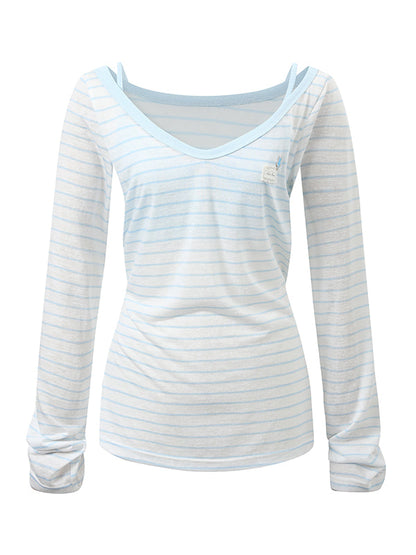 Blue &amp; Pink Striped Cover-Up &amp; Cami Set