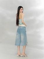 Contrast Halter Knit Top