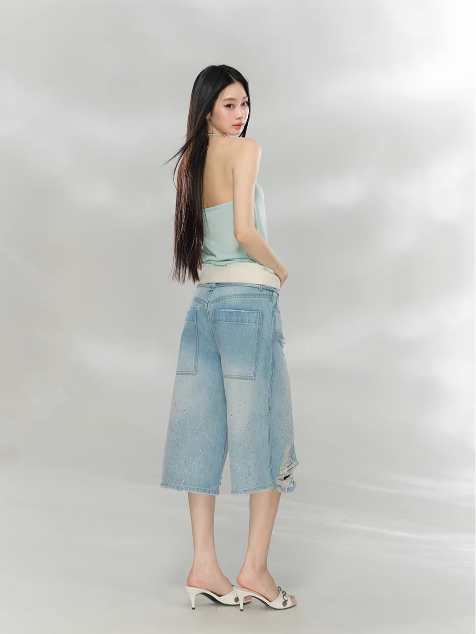 Contrast Halter Knit Top