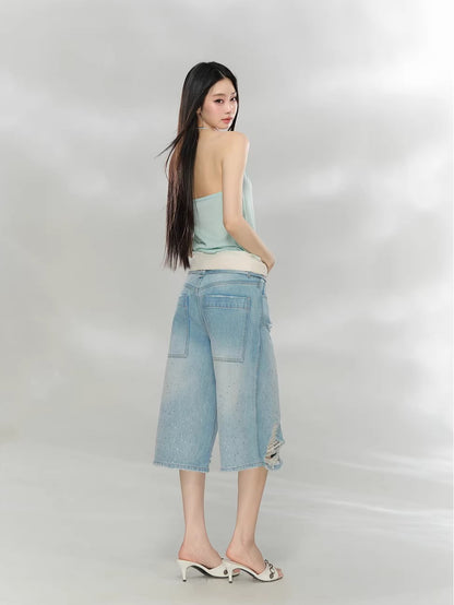 Contrast Halter Knit Top