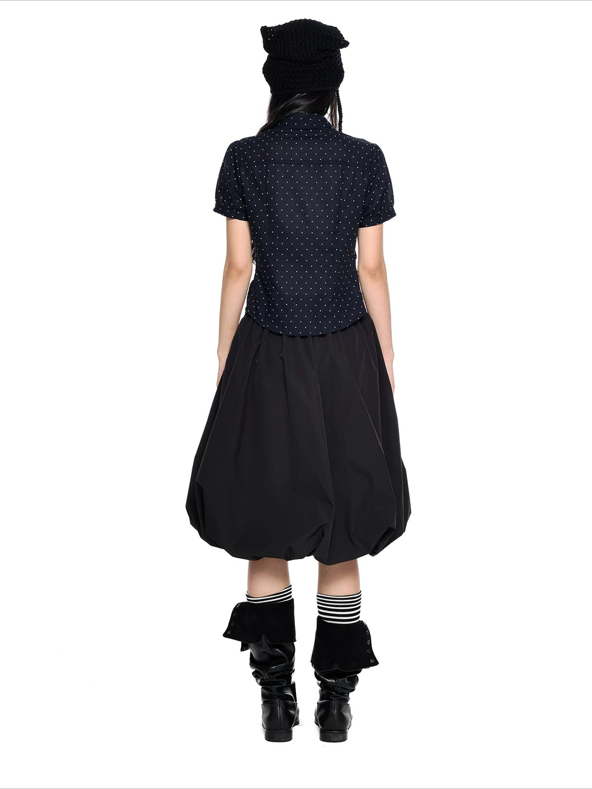 Ruched Puff Sleeve Shirt