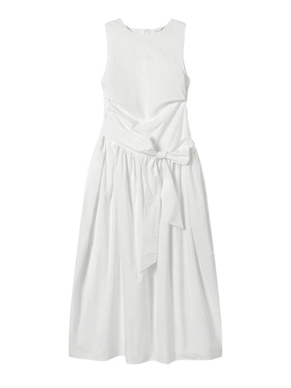 Sleeveless Tie-Waist A-Line Sundress