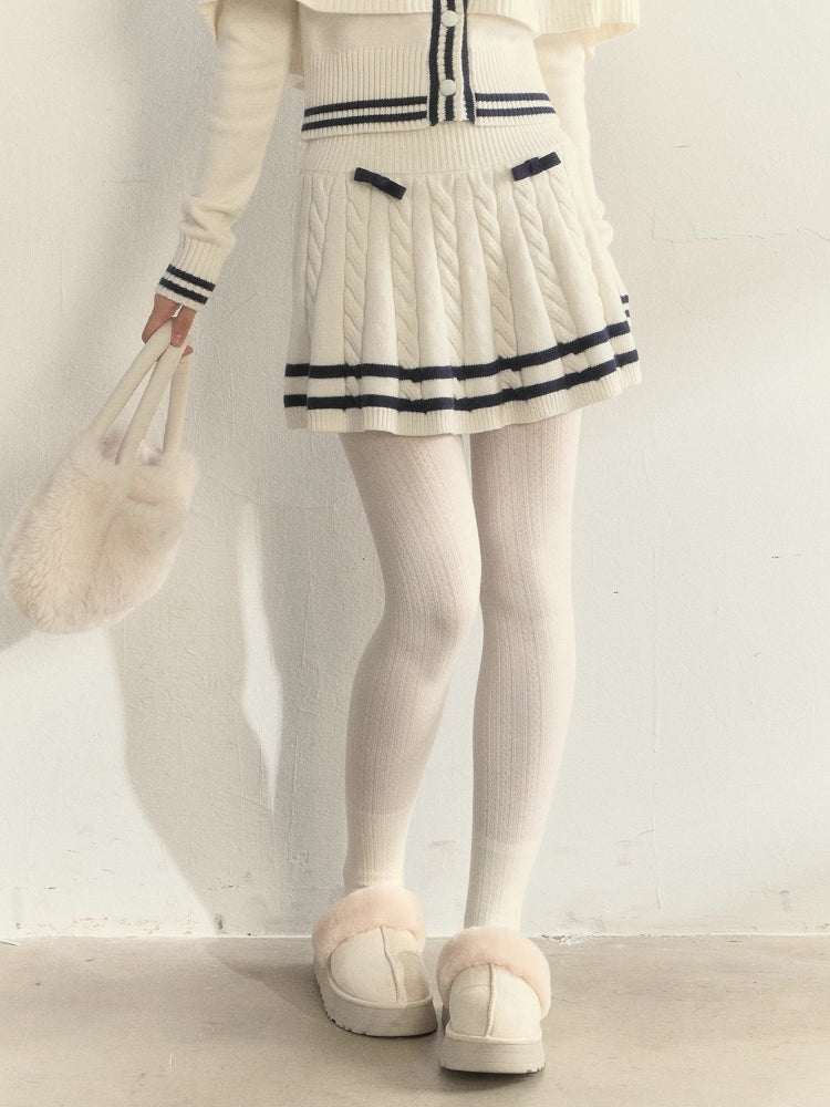 Cable Sailor Cape &amp; Skirt Set