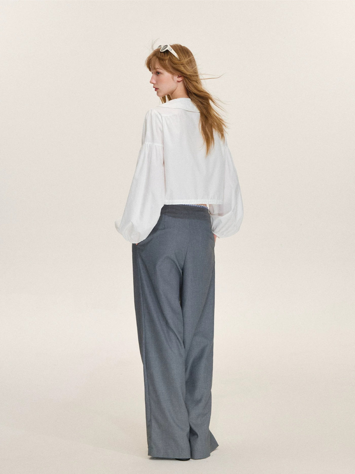 French Tuck Pleat Blouse