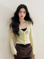 Floral Button Knit Top