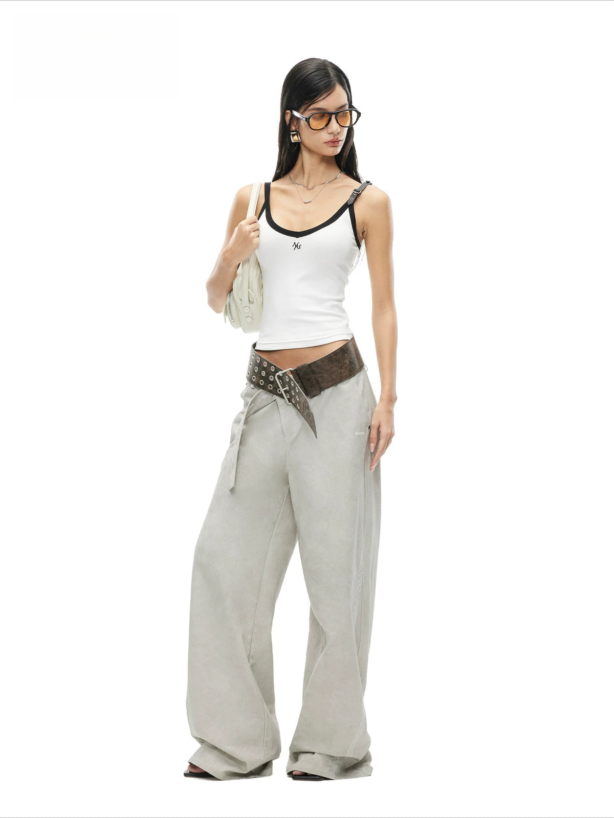 Mona Belted V-Neck Vest