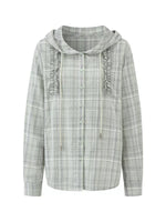 Vintage Plaid Hooded Oversized Shirt