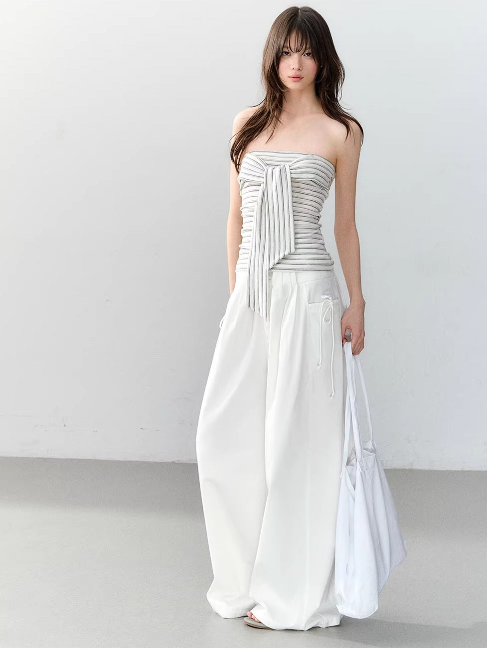 Double-Waist Oversized Wide Leg Pants