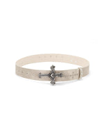 Vintage Cross Studded Leather Belt