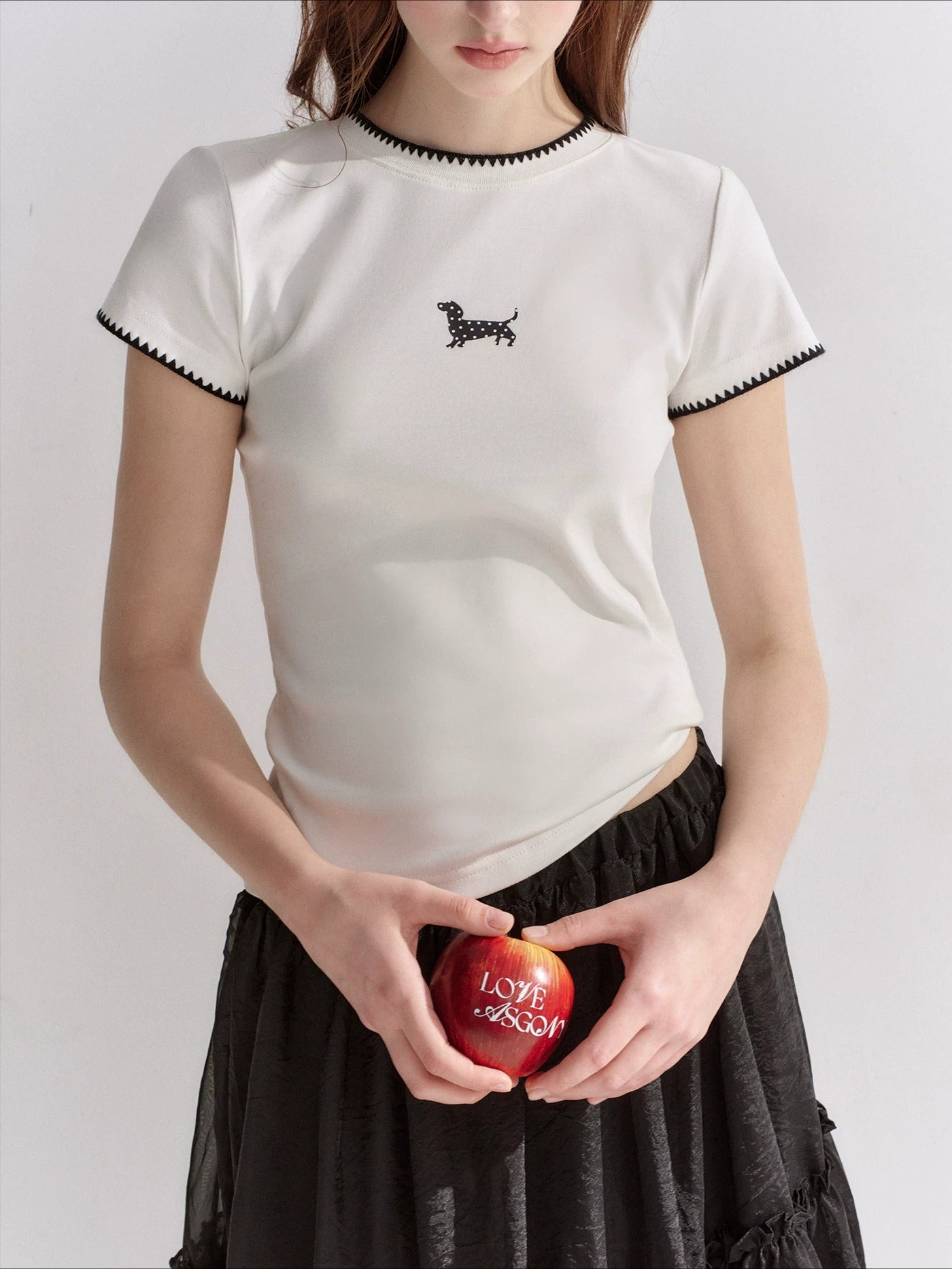 Dog Embroidered T-Shirt