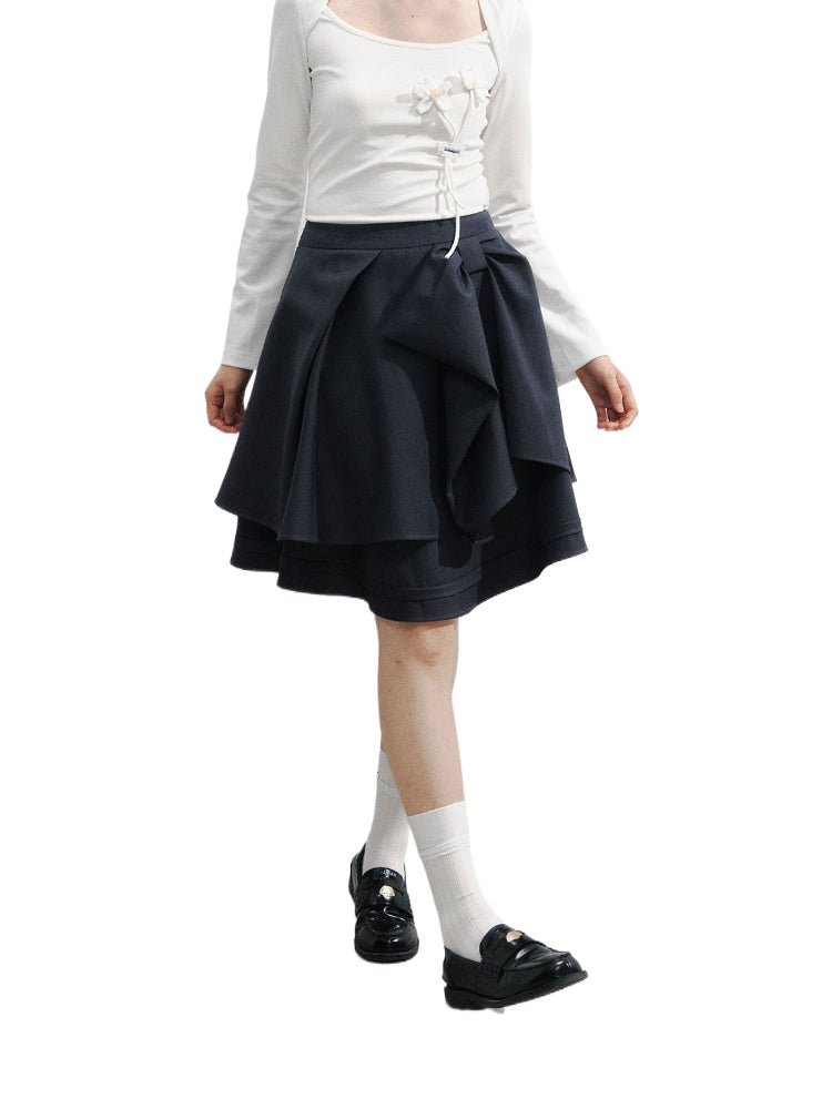 Structural Bow Mini Skirt