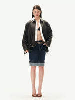 Vintage Washed PU Leather Jacket