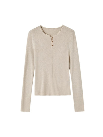 Stripe Button Rib Top