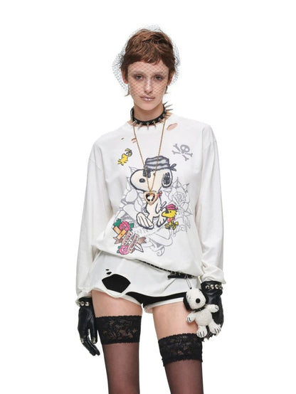 Distressed Snoopy Tee