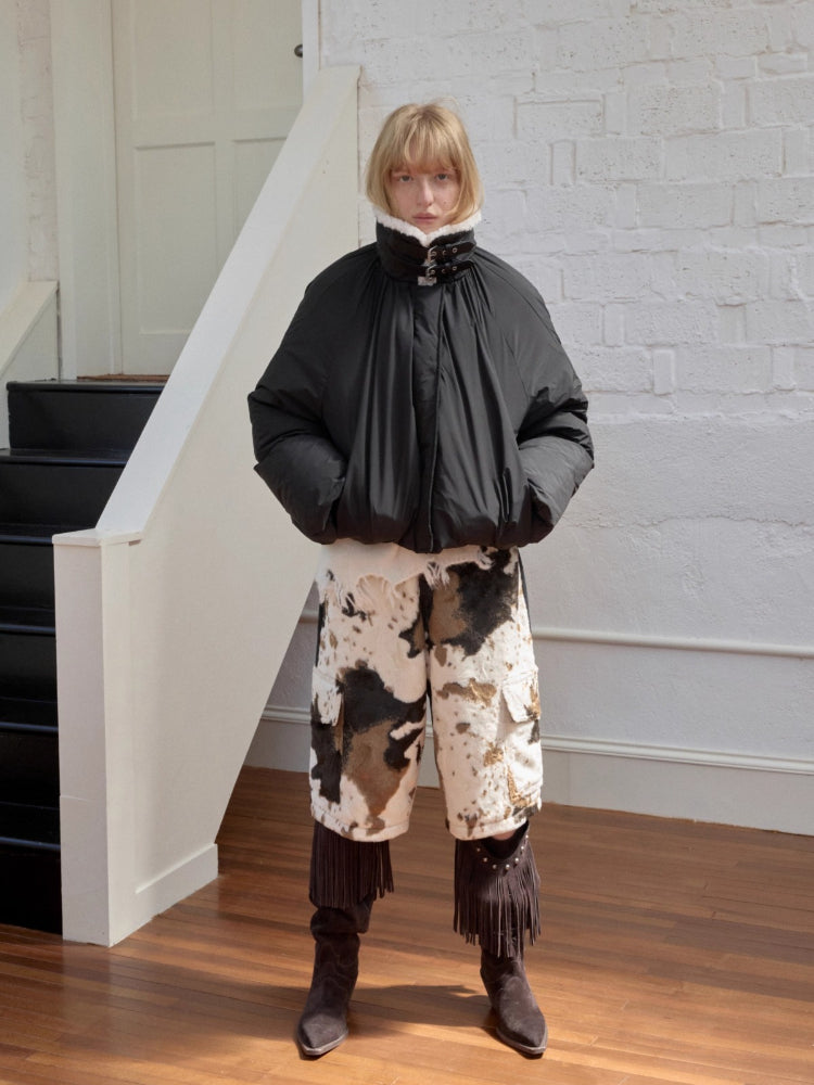 Belted Cocoon Down Jacket
