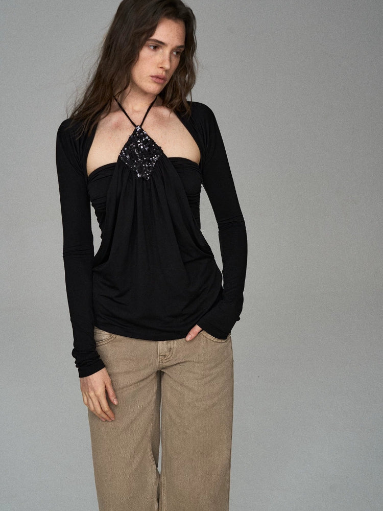 Lyocell Halter Two-Piece Top