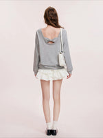 Lace Bow Sweatshirt