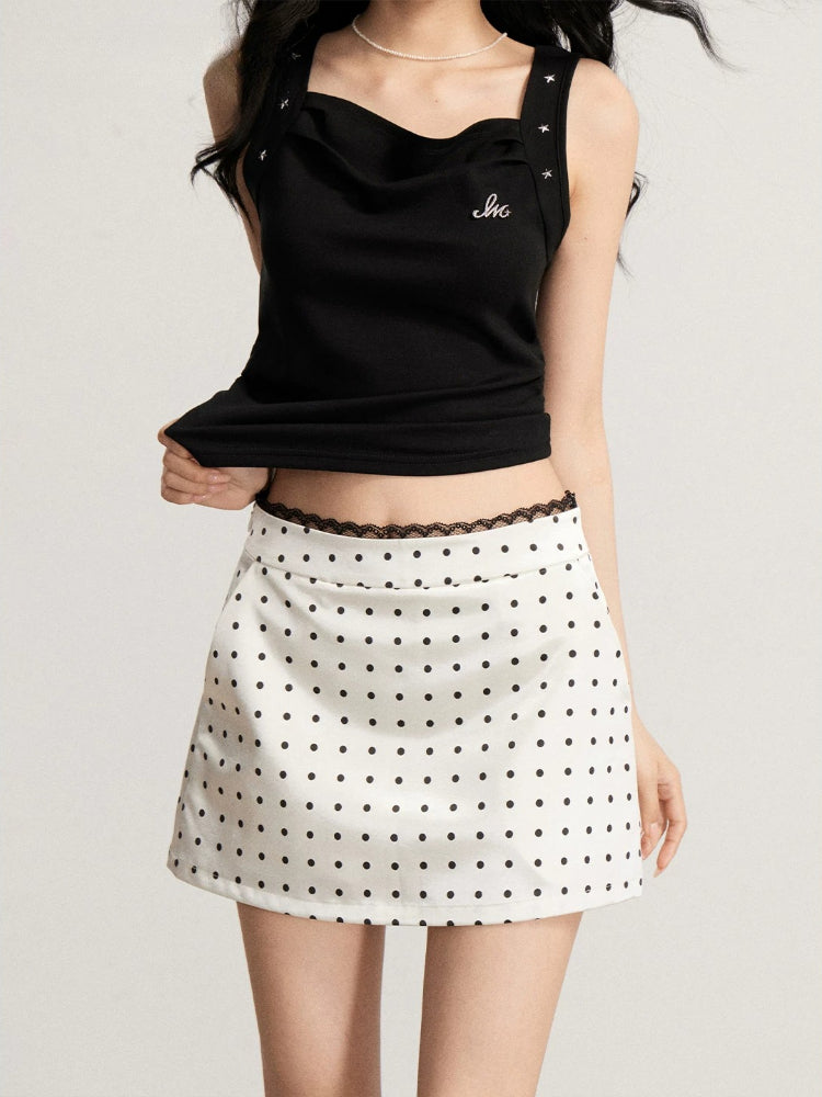 Lace Polka Dot Skirt