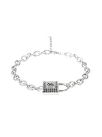 Light Luxury Rhinestone Vintage Adjustable Lock Chain