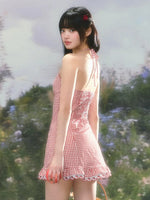 Plaid Halter Dress