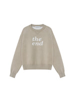 Minimal Letter Jacquard Knit Sweater