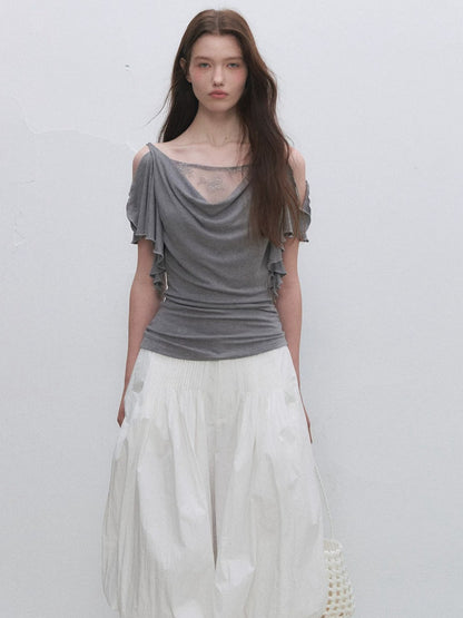 Layered Lace Cowl Top